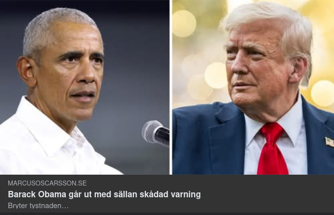 Sällan Skådad Varning Från Obama