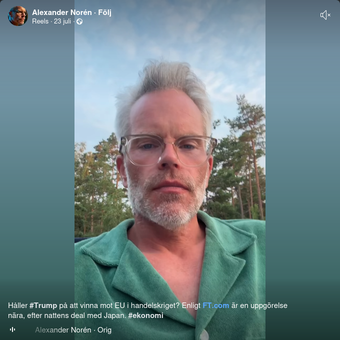 Alexander Norén Om Handelskrigsvinnande Trump