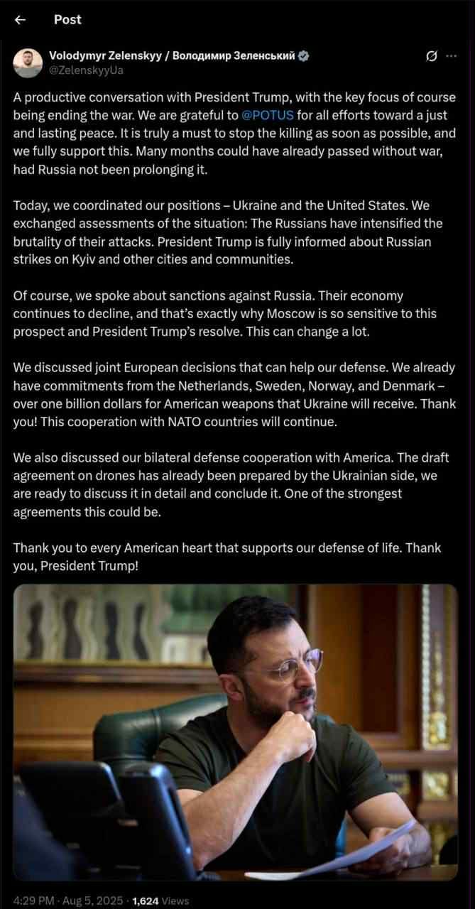 Produktivt Trump-Samtal Enligt Zelensky