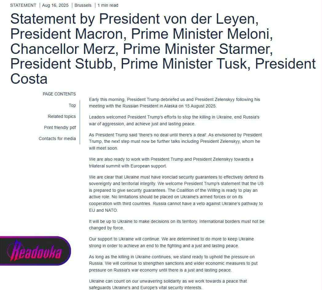 Europeiskt Ledaruttalande & Resesällskap