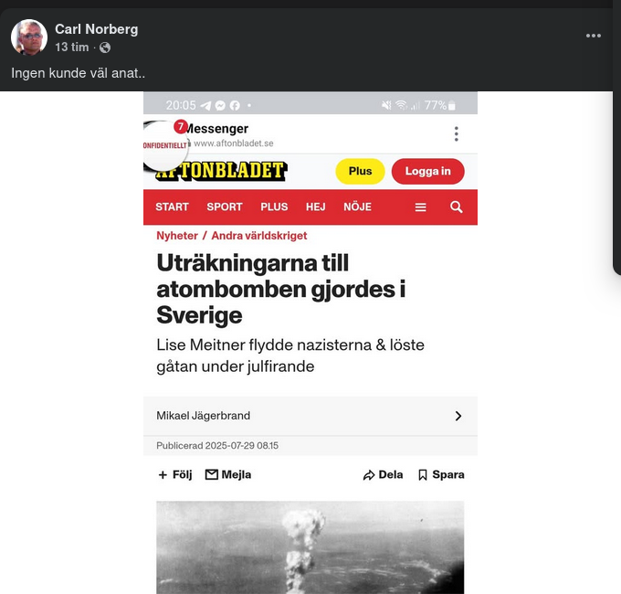 Gamla Atombombsuträkningar I Sverige
