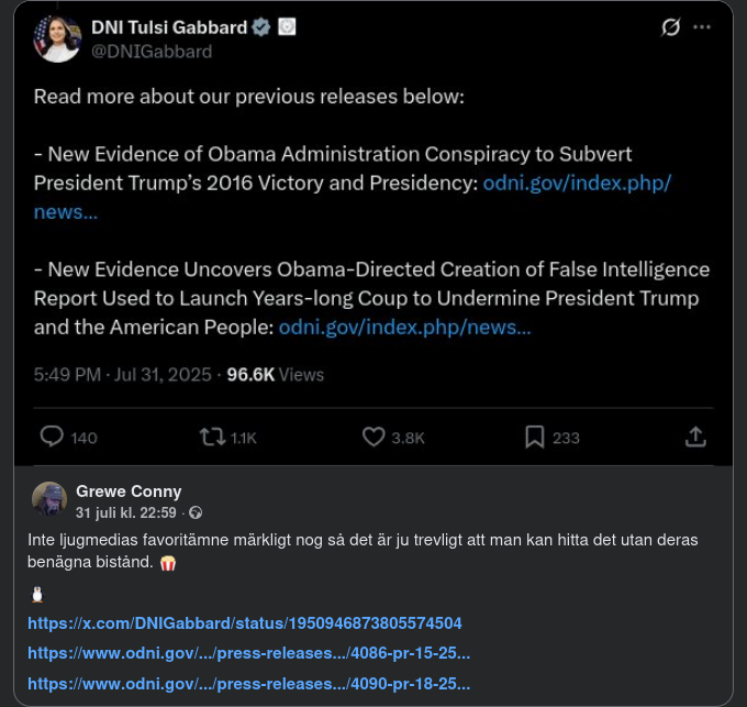 Tulsi Levererar & Svarar