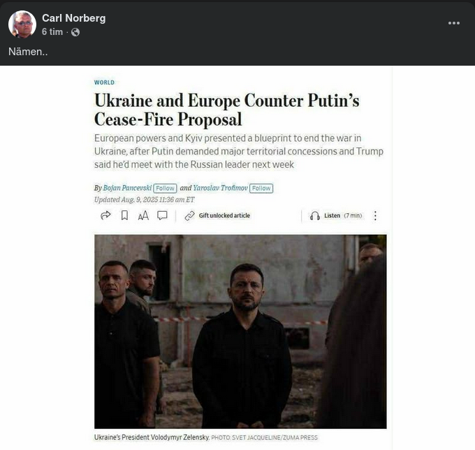 Ukraina & Europeiskt Fredsförslag