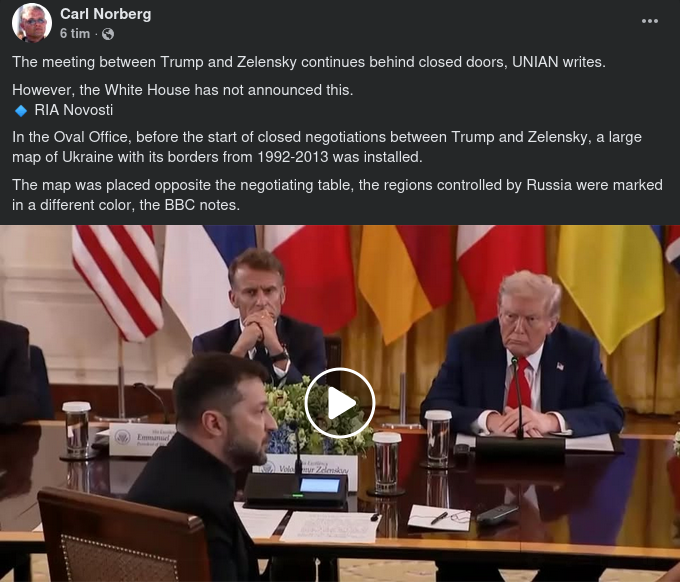 Om Måndagens Möte(n) I Washington