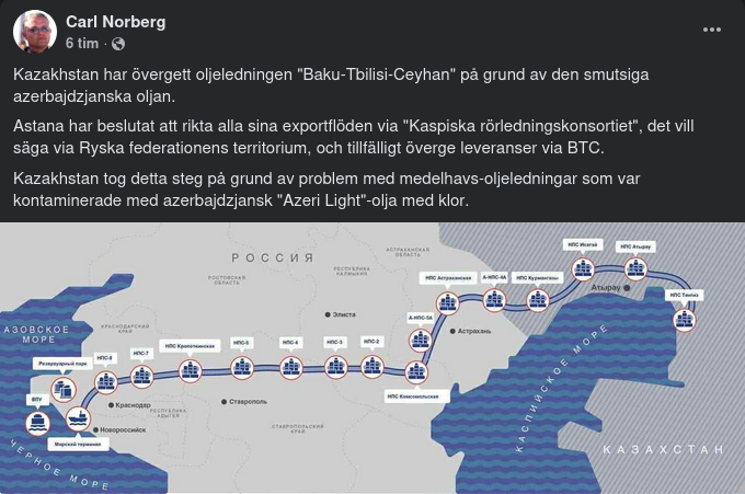 Kazakhstan Överger Oljeledning