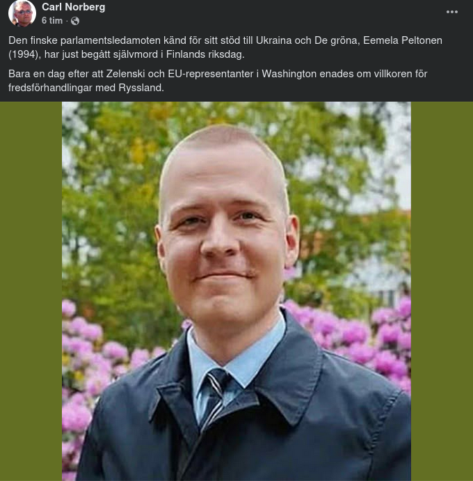 Finskt Självmord I Riksdagen