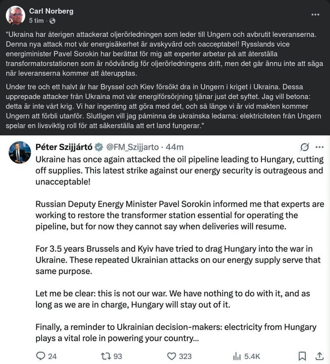 Ukrainsk Oljeledningsattack Mot Ungern