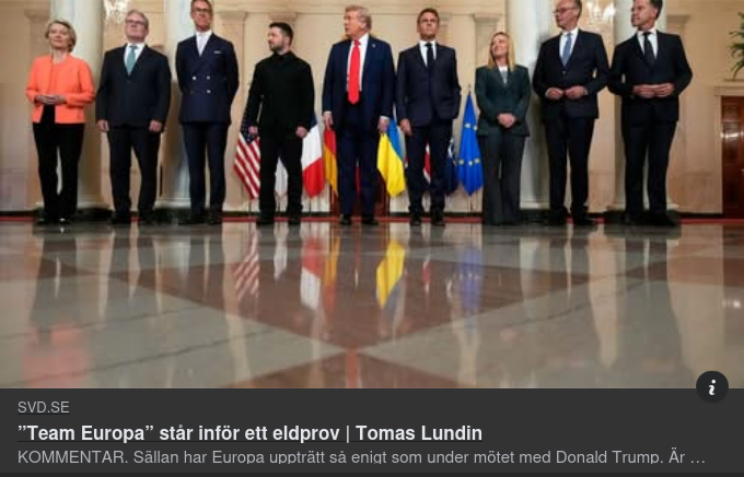 Europeiskt Eldprov I SvD