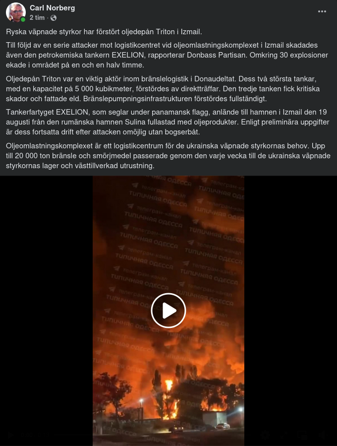 Ryssland Förstör Oljedepå