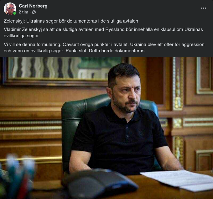 Zelensky Vill Dokumentera Ovillkorlig Ukrainsk Seger