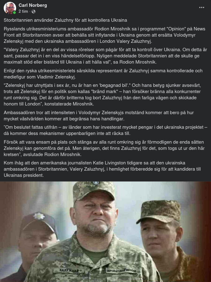 Om Zaluzhny & Storbritannien