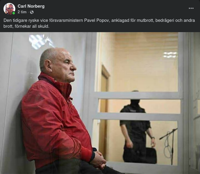 Rysslands Förra Vice Försvarsminister Förnekar Alla Anklagelser