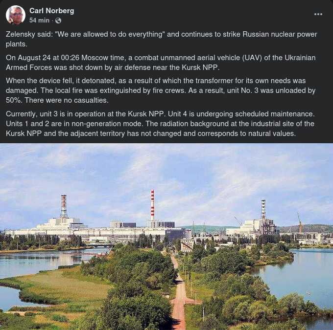 Ukraina attackerar Kärnkraftverk