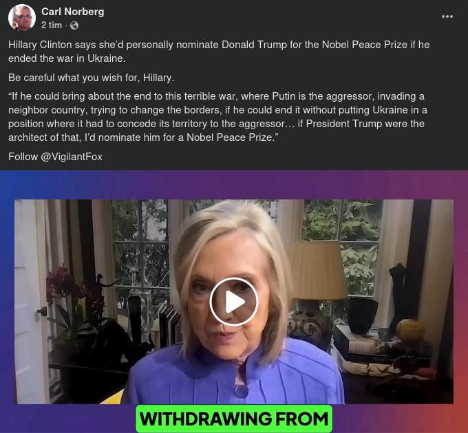 Trumpnominerande Clinton