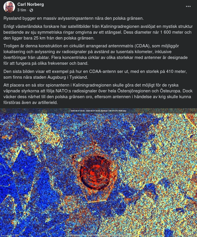 Trolig Rysk Spionantenn Nära Polska Gränsen