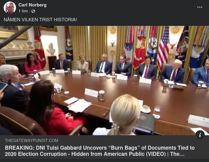 Trump & Tulsi Om Funna Brännpåsar