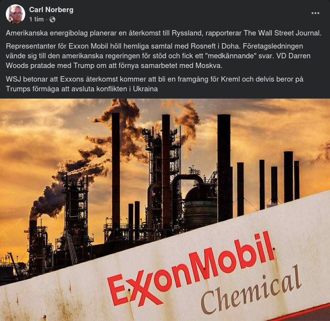 Amerikanska Energibolag & Ryssland