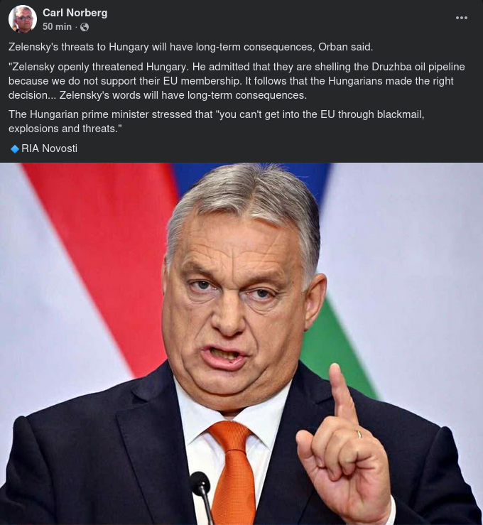 Orban Om Zelensky-Hot