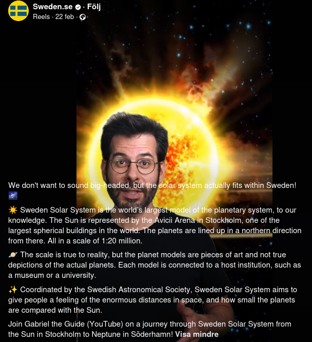 Svensk Skalenlig Solsystemsmodell