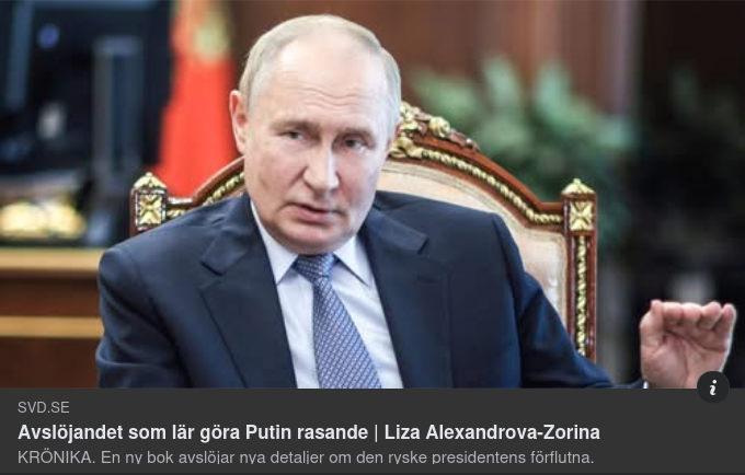 Detaljavslöjande Bok Om Putin I SvD