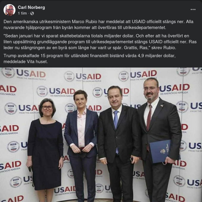 USAID Officiellt Nedstängt