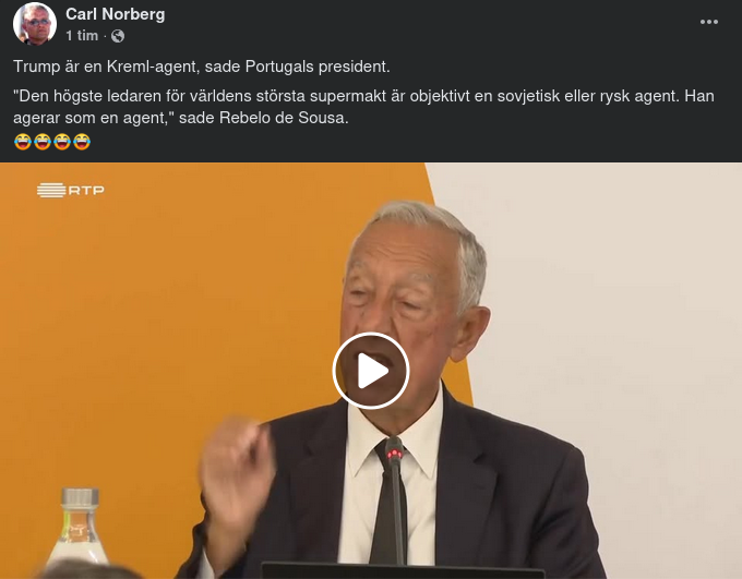 Trump Är Kreml-Agent Enligt Portugals President