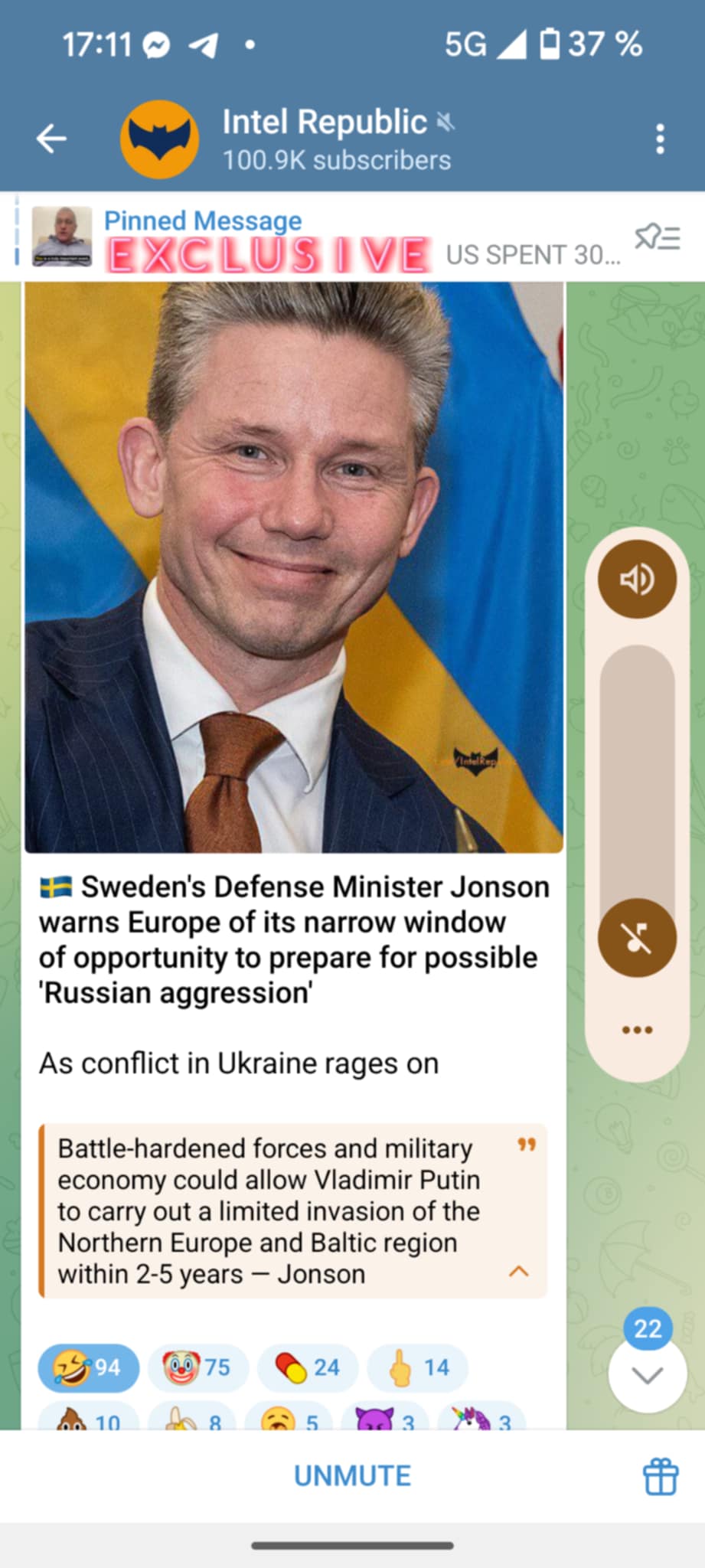 Pål Varnar Europa..