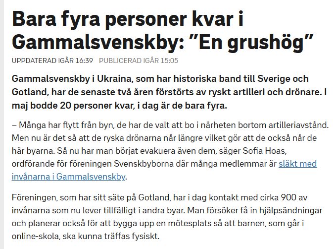 Avfolkad Gammalsvenskby