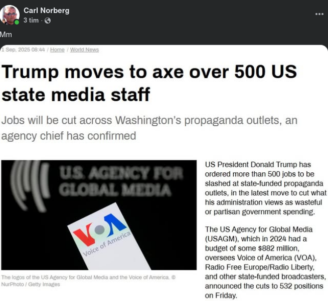 532 Får Gå Från USAGM