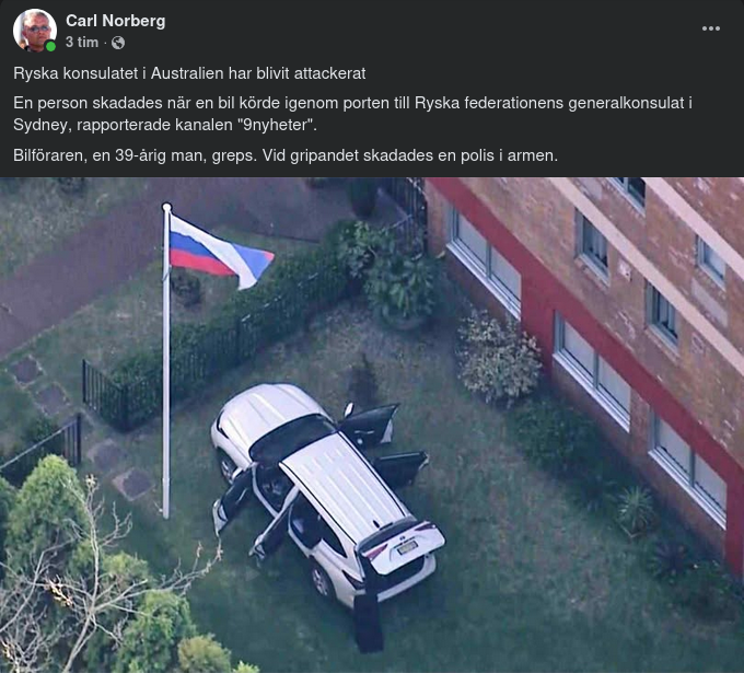 Ryska Konsulatet I Australien Attackerat