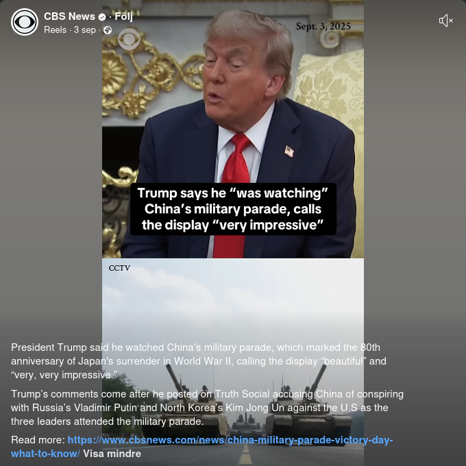 Militärparadsimponerad Trump