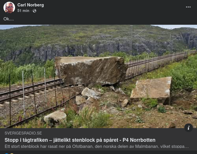 Storsten På Norskt Järnvägsspår