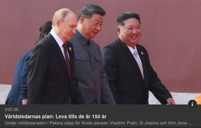 Långlivad Världsledarplan I SvD