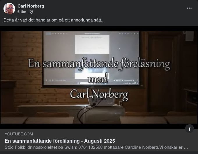 En Sammanfattande Föreläsning Augusti 2025
