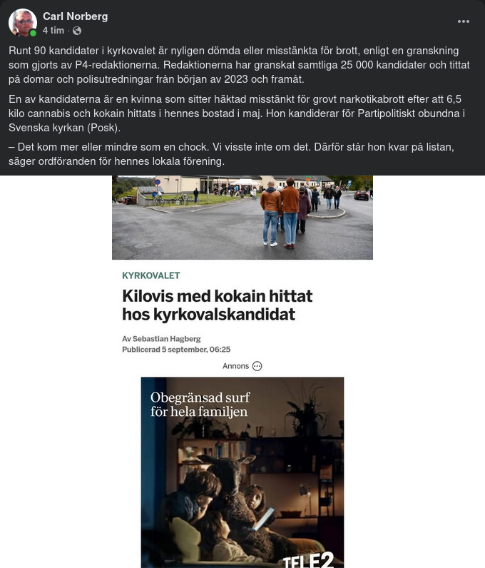 Brottsmisstänkta Kyrkovalskandidater