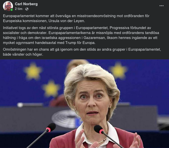 Europaparlamentet Överväger Misstroendeomröstning