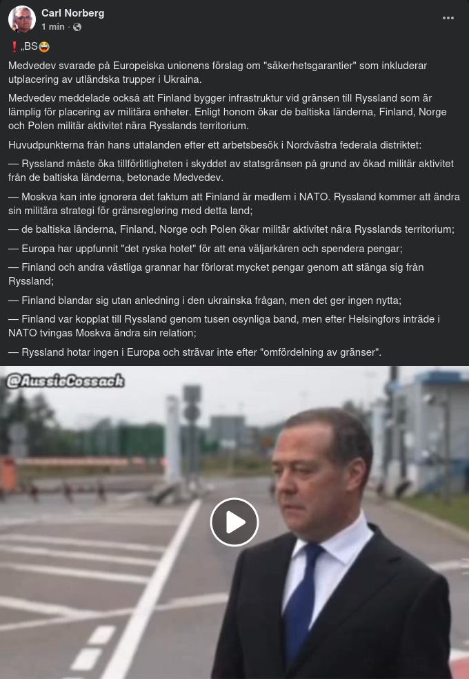 Angående Rysk-Finska Gränsen & Nato-Trupper Som Säkerhetsgaranti I Ukraina