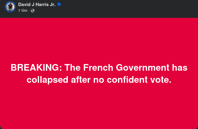 Kollapsad Regering I Frankrike