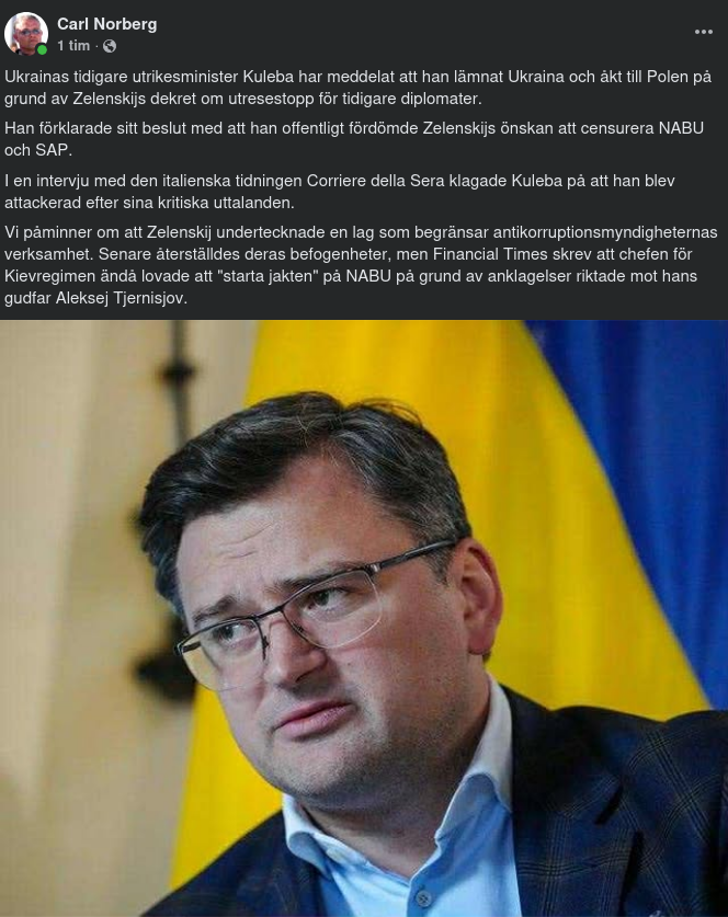 F.D. Utrikesminister Lämnar Ukraina För Polen