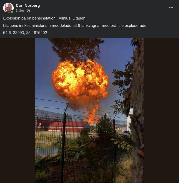 Exploderande Tankvagnar I Litauen