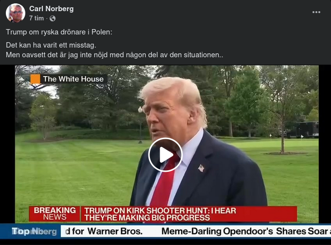 Trump Om Drönarna I Polen