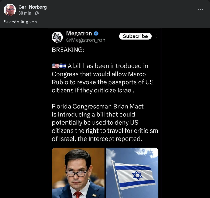 Förslag På Israelkritikförbud Till Kongressen