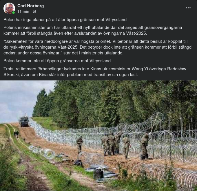 Fortsatt Stängd Gräns Mellan Polen & Vitryssland