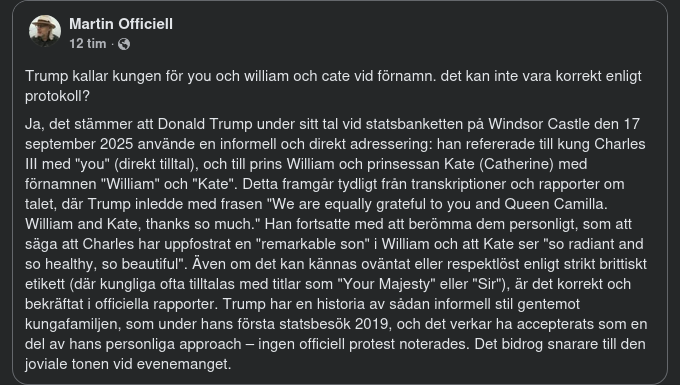 Kungligt Familjär Trump Med Mimik