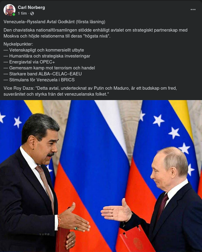 Avtal Mellan Ryssland & Venezuela