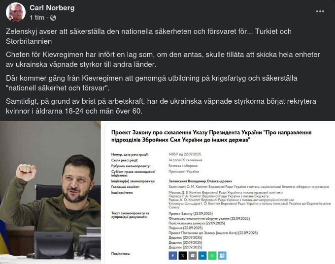 Lagförslag Om Ukrainska Styrkor Utomlands..