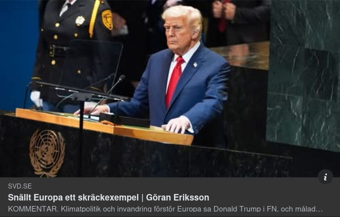 FN & SvD Håller Sig För Skratt Efter Trumps Tal