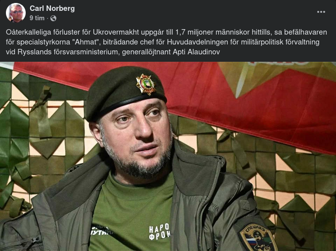 Ukrainska Förluster Enligt Rysk Generallöjtnant