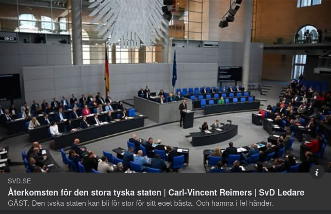 Den Stora Tyska Staten I SvD..