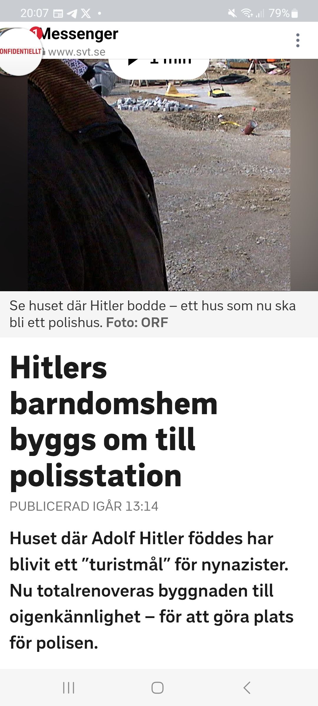 Hitlers Barndomshem Blir Polisstation